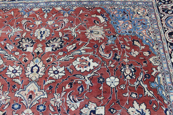 Antique Persian Mahal Rug – Handmade Wool Carpet – 370 × 263 cm