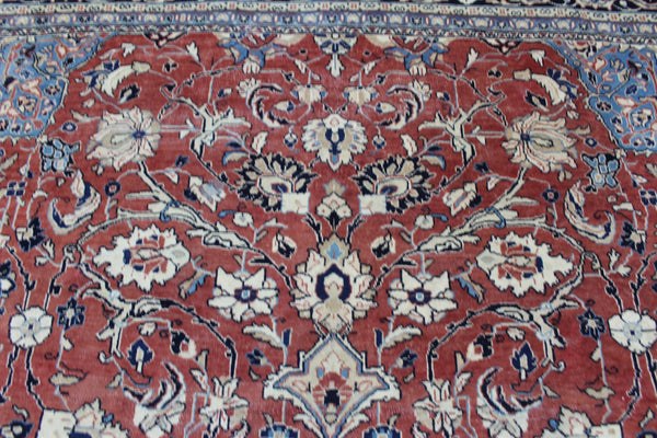 Antique Persian Mahal Rug – Handmade Wool Carpet – 370 × 263 cm