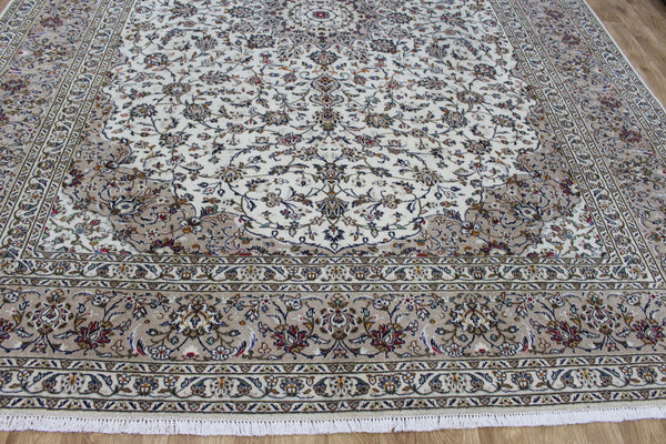 Persian Kashan Rug – Handmade Wool Carpet – 390 × 295 cm