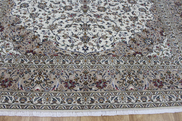 Persian Kashan Rug – Handmade Wool Carpet – 390 × 295 cm