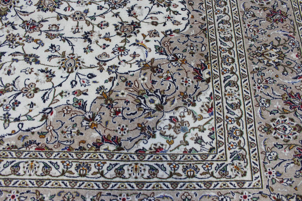 Persian Kashan Rug – Handmade Wool Carpet – 390 × 295 cm