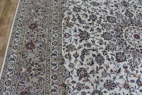 Persian Kashan Rug – Handmade Wool Carpet – 390 × 295 cm