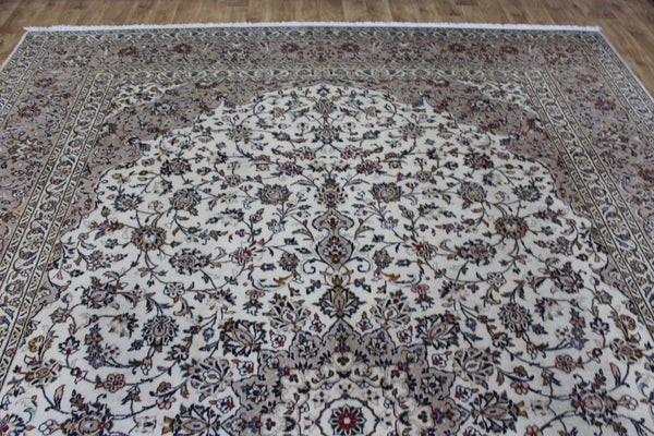 Persian Kashan Rug – Handmade Wool Carpet – 390 × 295 cm