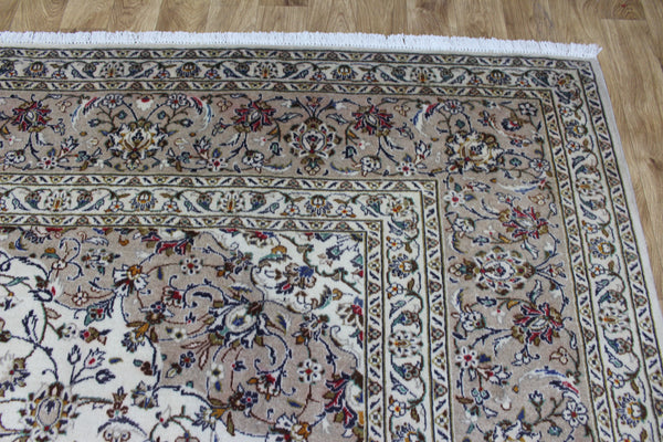 Persian Kashan Rug – Handmade Wool Carpet – 390 × 295 cm