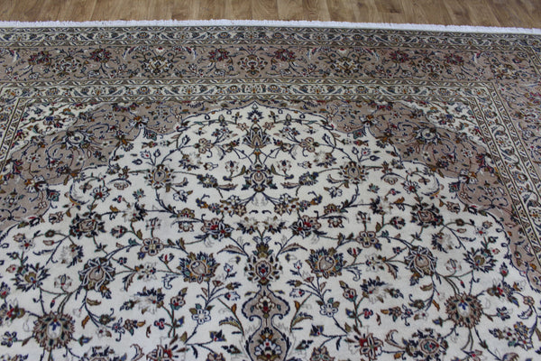 Persian Kashan Rug – Handmade Wool Carpet – 390 × 295 cm