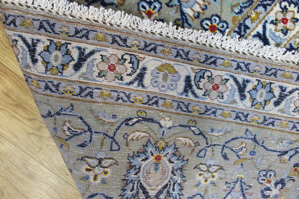 Vintage Persian Kashan Rug – Handmade Wool Carpet – 373 × 263 cm