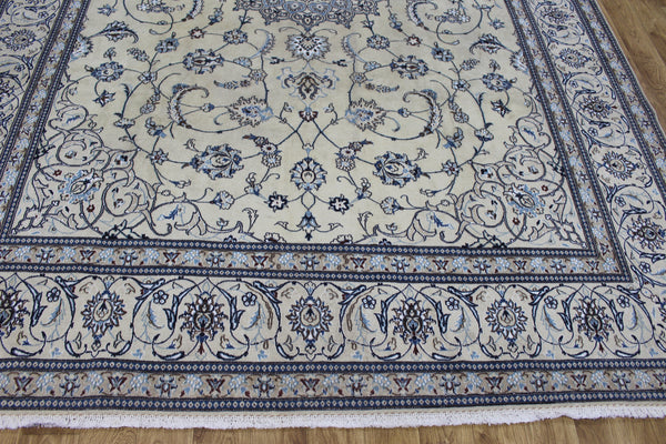 Persian Nain Rug 342 × 243 cm – Handmade Wool & Silk Carpet