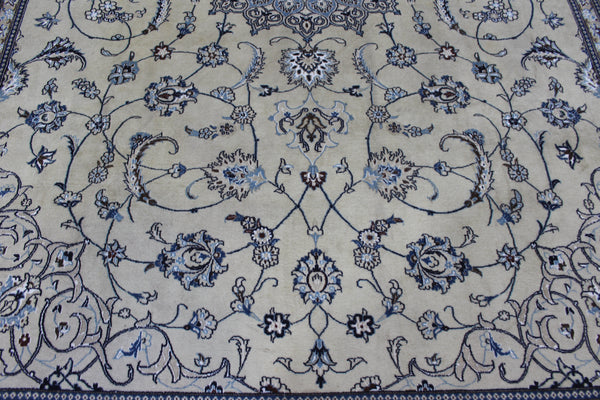 Persian Nain Rug 342 × 243 cm – Handmade Wool & Silk Carpet