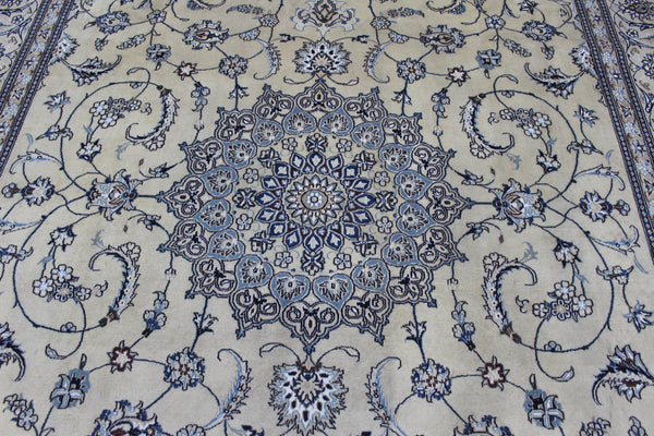 Persian Nain Rug 342 × 243 cm – Handmade Wool & Silk Carpet