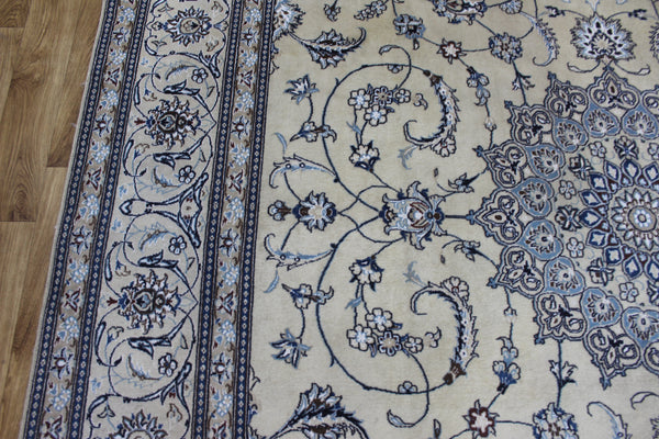Persian Nain Rug 342 × 243 cm – Handmade Wool & Silk Carpet