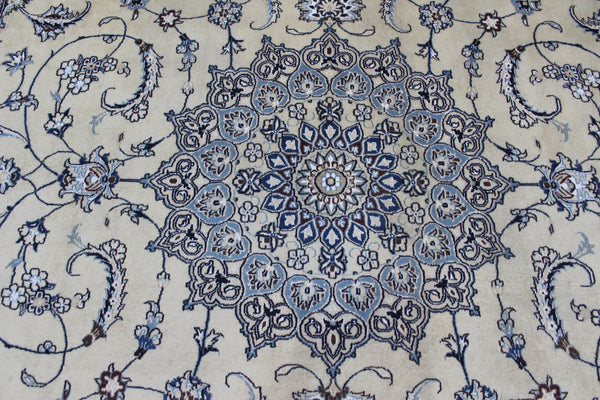 Persian Nain Rug 342 × 243 cm – Handmade Wool & Silk Carpet