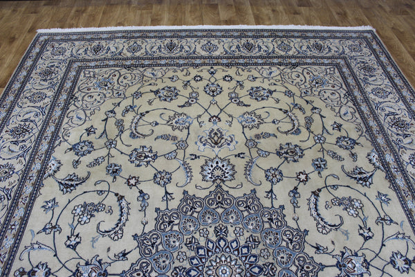 Persian Nain Rug 342 × 243 cm – Handmade Wool & Silk Carpet