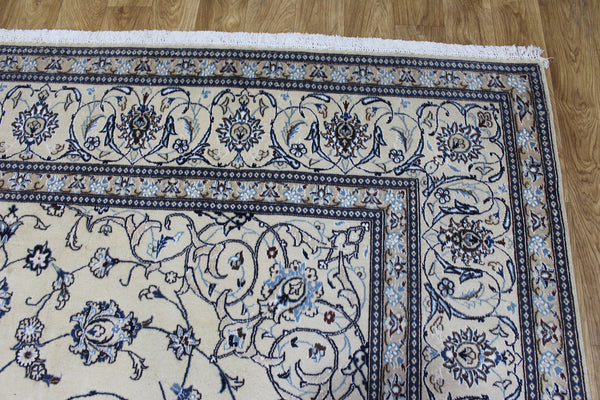 Persian Nain Rug 342 × 243 cm – Handmade Wool & Silk Carpet