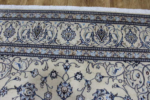 Persian Nain Rug 342 × 243 cm – Handmade Wool & Silk Carpet