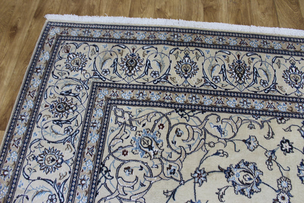 Persian Nain Rug 342 × 243 cm – Handmade Wool & Silk Carpet