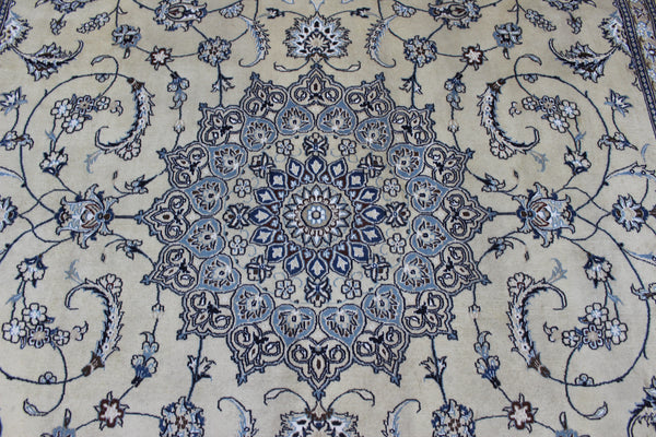 Persian Nain Rug 342 × 243 cm – Handmade Wool & Silk Carpet