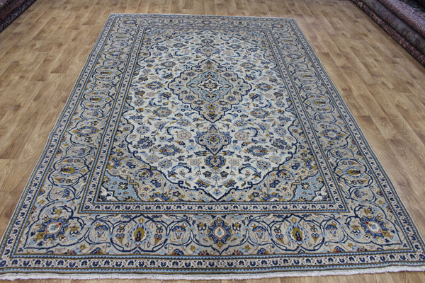 Persian Kashan Rug – Handmade Wool Carpet – 302 × 200 cm