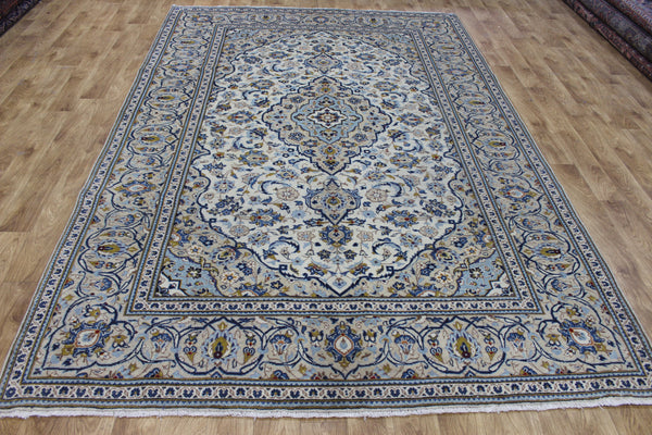 Persian Kashan Rug – Handmade Wool Carpet – 302 × 200 cm