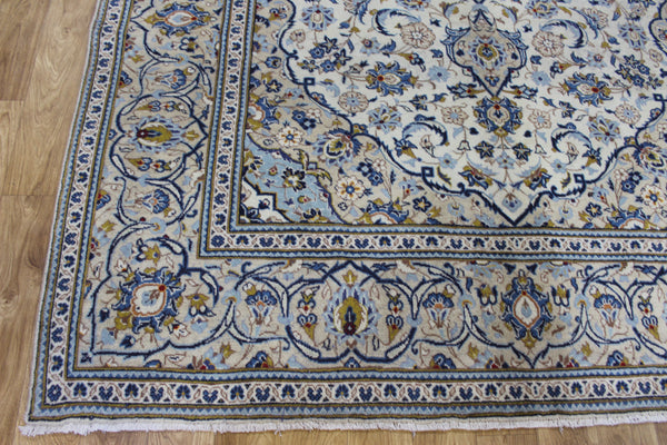 Persian Kashan Rug – Handmade Wool Carpet – 302 × 200 cm