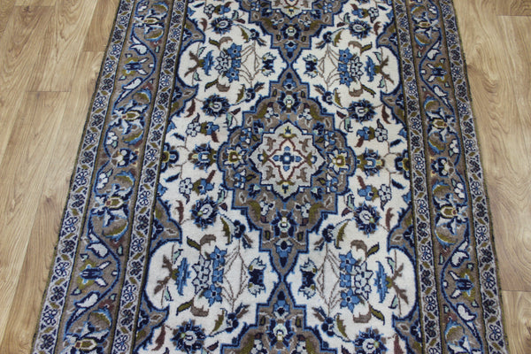 Persian Kashan Runner – Handmade Wool Hallway Rug – 310 × 94 cm