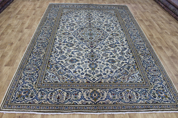 Persian Kashan Rug 297 × 200 cm – Handmade Wool Medallion Carpet