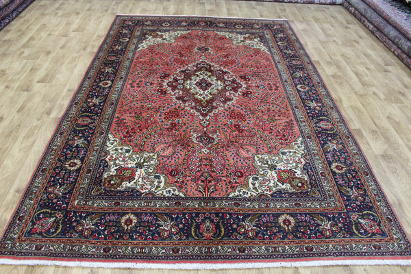 Persian Tabriz Rug 300 × 195 cm – Handmade Wool Medallion Carpet