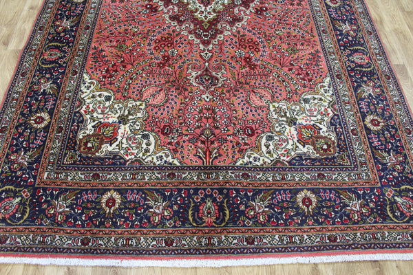 Persian Tabriz Rug 300 × 195 cm – Handmade Wool Medallion Carpet