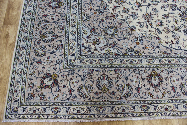 Persian Kashan Rug 382 × 300 cm – Large Handmade Wool Floral Carpet
