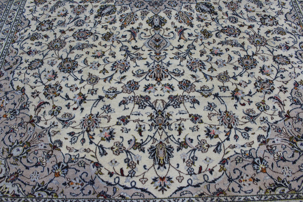 Persian Kashan Rug 382 × 300 cm – Large Handmade Wool Floral Carpet