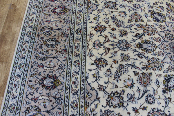 Persian Kashan Rug 382 × 300 cm – Large Handmade Wool Floral Carpet