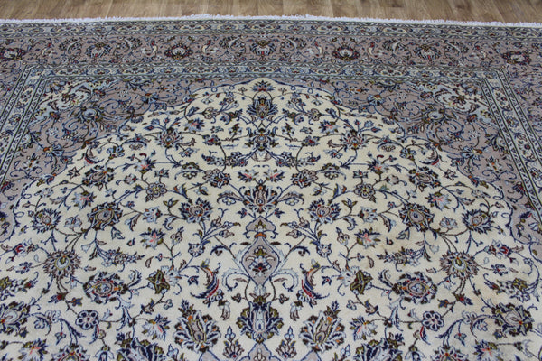 Persian Kashan Rug 382 × 300 cm – Large Handmade Wool Floral Carpet