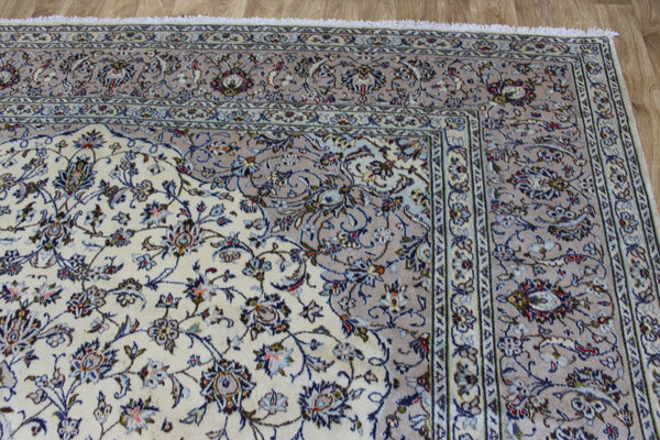 Persian Kashan Rug 382 × 300 cm – Large Handmade Wool Floral Carpet