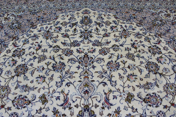 Persian Kashan Rug 382 × 300 cm – Large Handmade Wool Floral Carpet