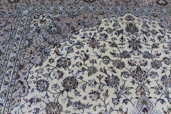 Persian Kashan Rug 382 × 300 cm – Large Handmade Wool Floral Carpet