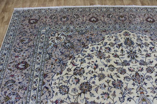 Persian Kashan Rug 382 × 300 cm – Large Handmade Wool Floral Carpet