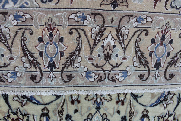 Persian Nain Rug 232 × 113 cm – Handmade Floral Medallion Carpet