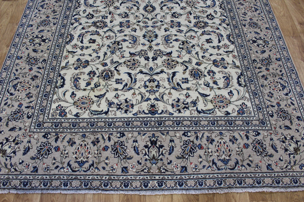 Vintage Persian Kashan Rug 300 × 190 cm – Handmade Wool Floral Carpet