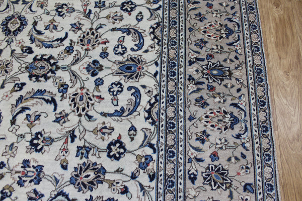 Vintage Persian Kashan Rug 300 × 190 cm – Handmade Wool Floral Carpet