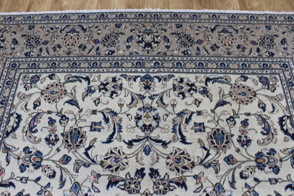 Vintage Persian Kashan Rug 300 × 190 cm – Handmade Wool Floral Carpet