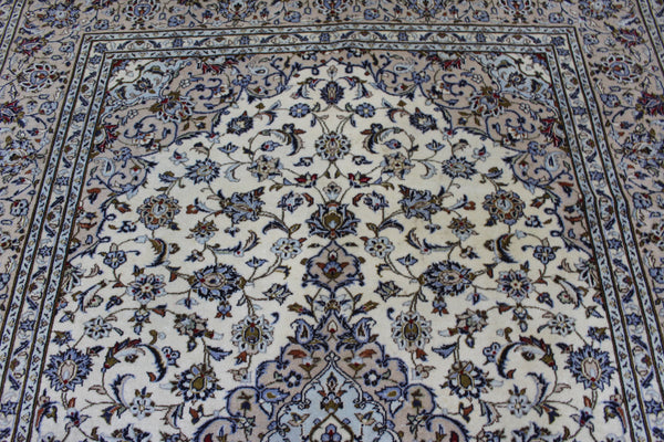 Persian Kashan Rug 300 × 212 cm – Handmade Wool Floral Carpet
