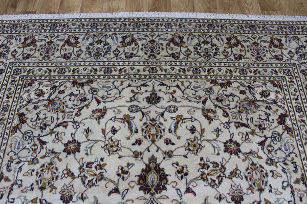 Vintage Persian Kashan Rug 300 × 203 cm – Handmade Wool Floral Carpet