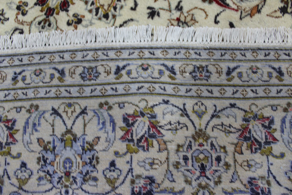 Vintage Persian Kashan Rug 300 × 203 cm – Handmade Wool Floral Carpet
