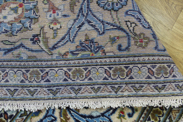 Persian Kashan Rug 340 × 240 cm – Handmade Floral Wool Carpet
