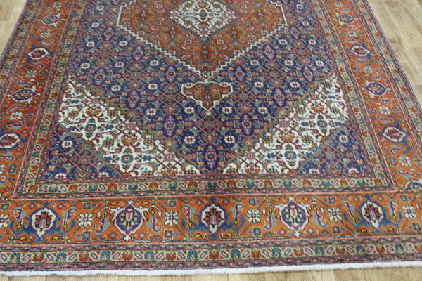 Vintage Persian Tabriz Rug 292 × 210 cm – Handmade Wool Medallion Carpet