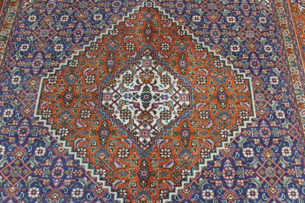 Vintage Persian Tabriz Rug 292 × 210 cm – Handmade Wool Medallion Carpet