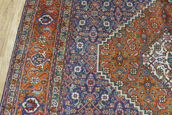 Vintage Persian Tabriz Rug 292 × 210 cm – Handmade Wool Medallion Carpet