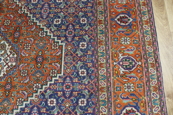 Vintage Persian Tabriz Rug 292 × 210 cm – Handmade Wool Medallion Carpet