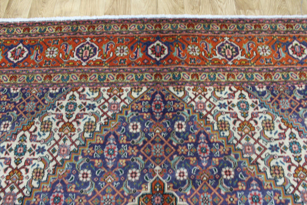 Vintage Persian Tabriz Rug 292 × 210 cm – Handmade Wool Medallion Carpet