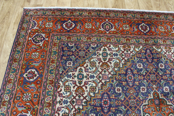Vintage Persian Tabriz Rug 292 × 210 cm – Handmade Wool Medallion Carpet