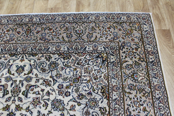 Persian Kashan Rug 293 × 200 cm – Handmade Wool Floral Medallion Carpet